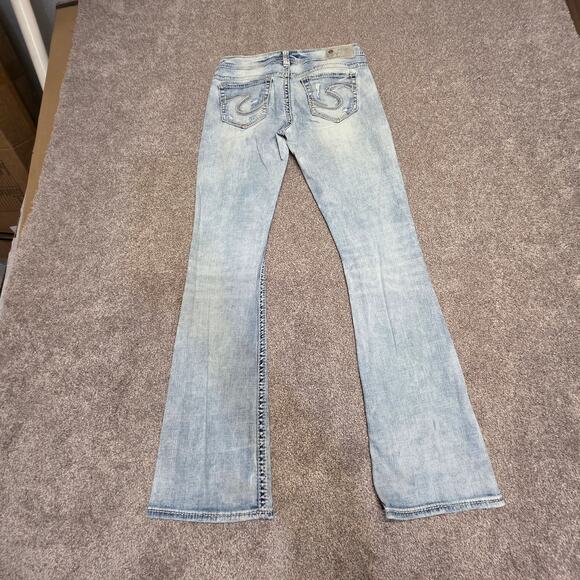 bke grunge streetwear y2k Silver Tuesday Low rise Bootcut jeans W28/L33 - Picture 1 of 16